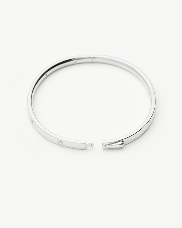Missoma Interstellar Hinged Bangle | Sterling Silver/Cubic Zirconia