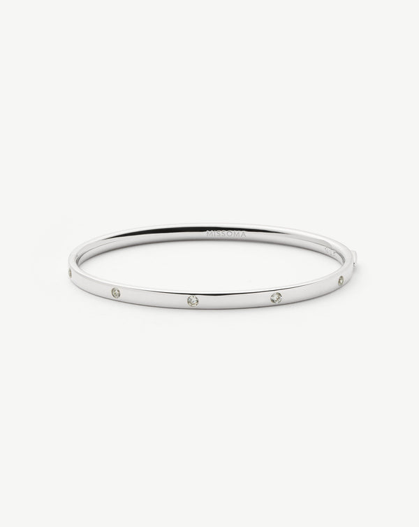 missoma Interstellar Hinged Bangle | Sterling Silver/Cubic Zirconia
