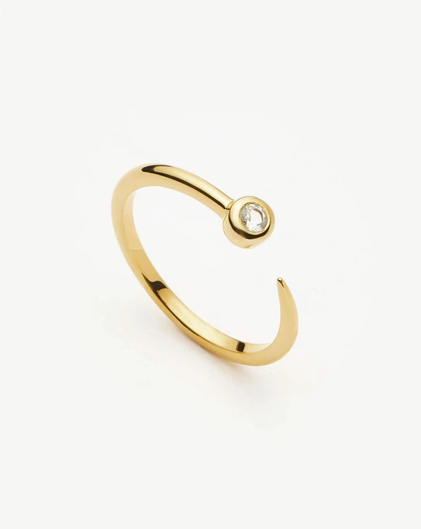 missoma Interstellar Ring | 18ct Gold Vermeil/Cubic Zirconia