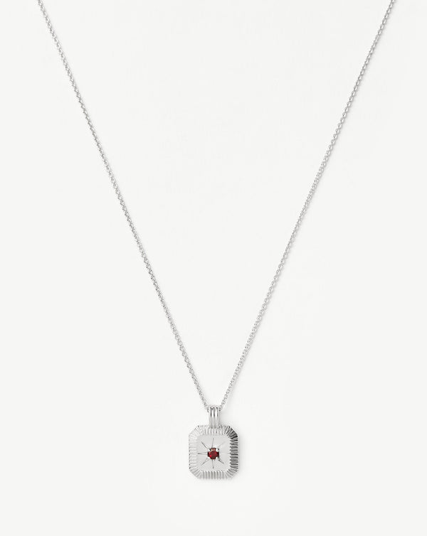 missoma January Birthstone Pendant Necklace | Garnet/January
