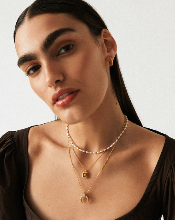 Missoma July Birthstone Pendant Necklace | 18ct Gold Vermeil/Ruby