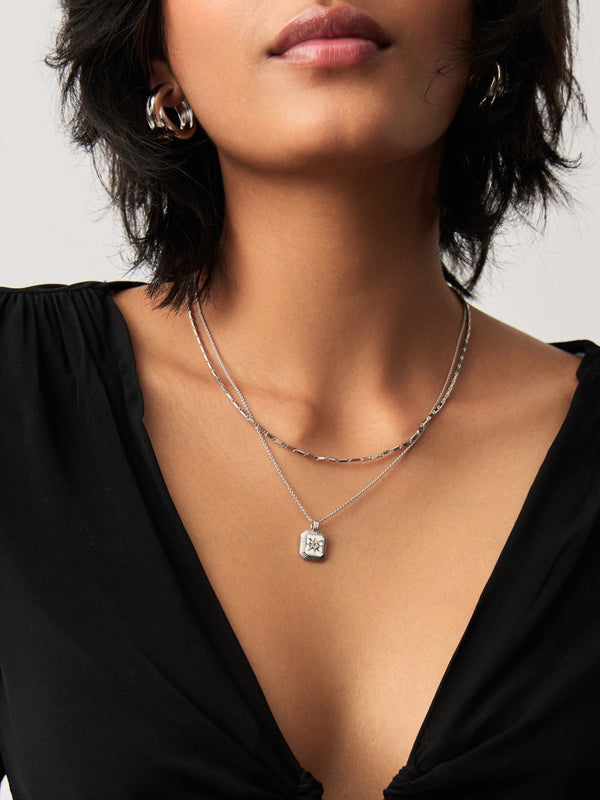 Missoma June Birthstone Pendant Necklace | Rainbow Moonstone/June