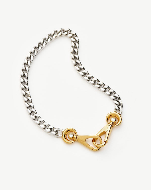 Missoma Kinetic Chunky Chain Bracelet | Mixed Metal Cubic Zirconia