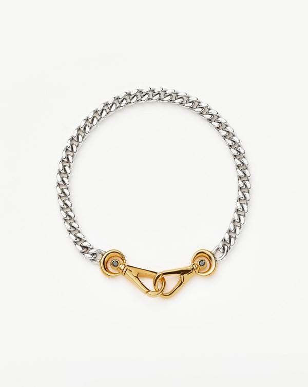 missoma Kinetic Chunky Chain Bracelet | Mixed Metal Cubic Zirconia