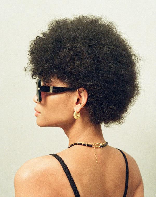 Missoma Le Specs Phoenix Ridge Oversized Square Sunglasses | Black