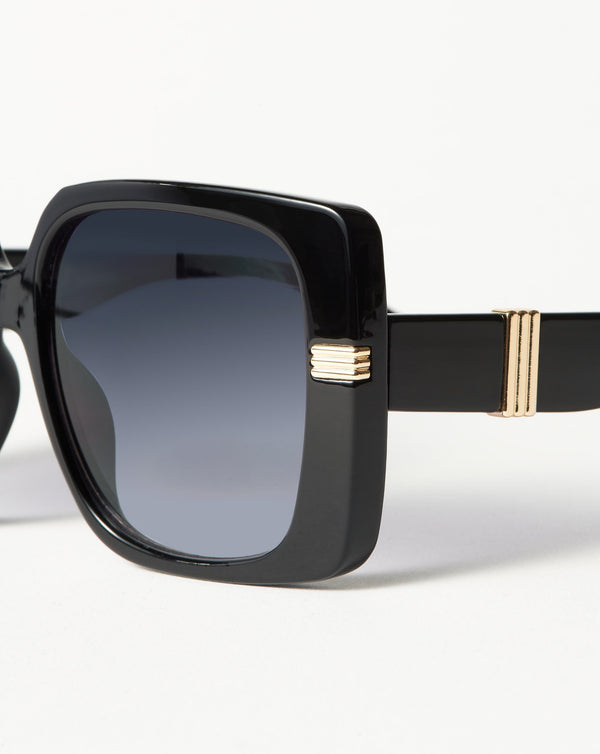 Missoma Le Specs Phoenix Ridge Oversized Square Sunglasses | Black