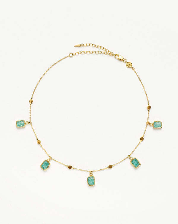 Missoma Lena Charm Choker | 18ct Gold Plated/Amazonite
