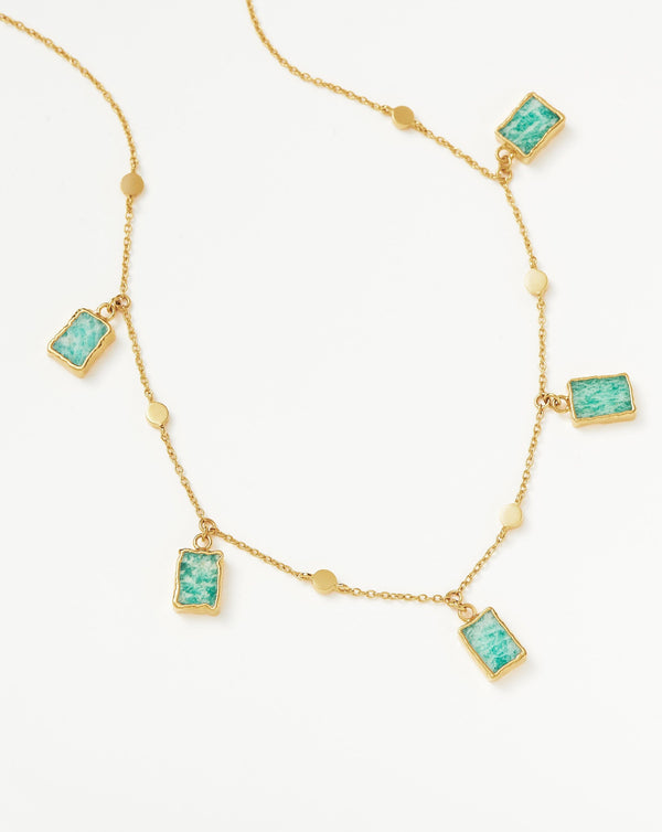 missoma Lena Charm Choker | 18ct Gold Plated/Amazonite