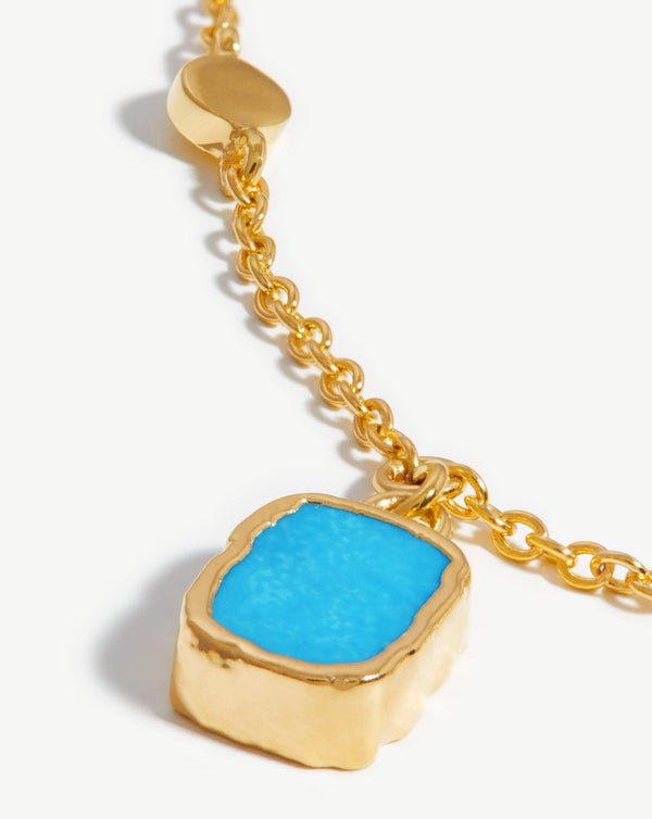Missoma Lena Charm Choker | 18ct Gold Plated/Turquoise