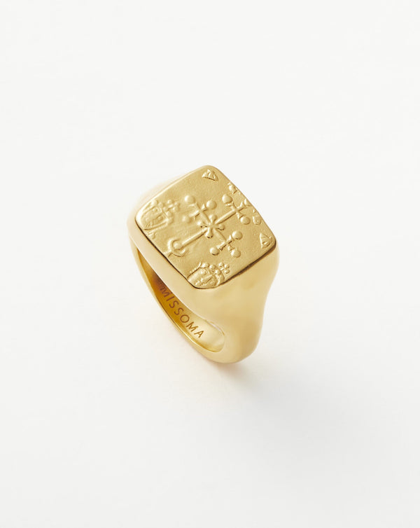 missoma Lucy Williams Byzantine Coin Signet Ring | Gold Rings