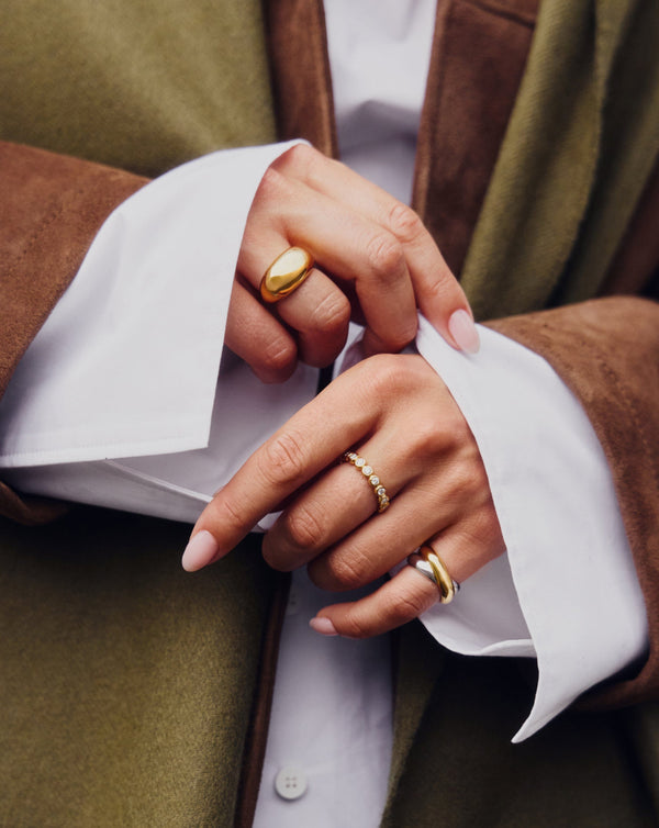 Missoma Lucy Williams Chunky Entwine Ring | Mixed Metal