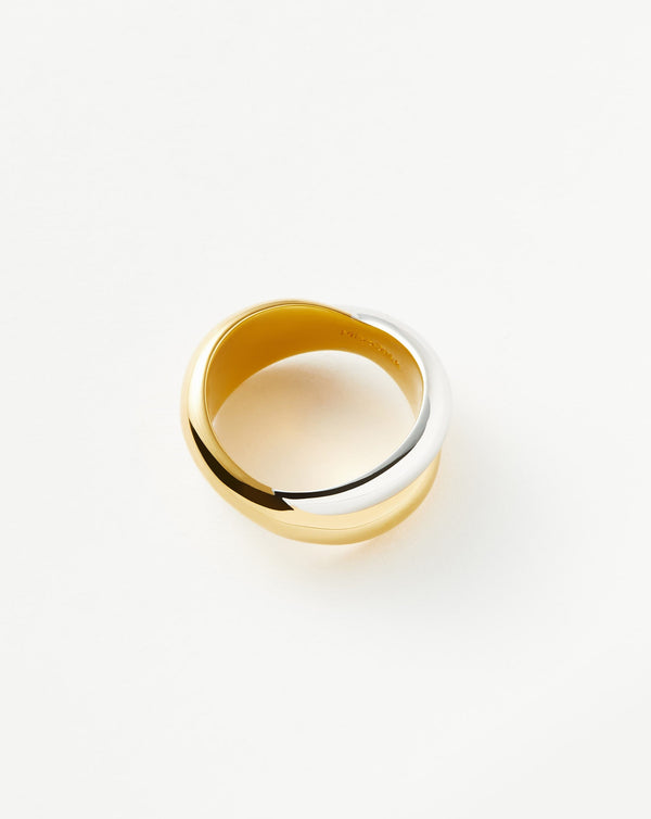 Missoma Lucy Williams Chunky Entwine Ring | Mixed Metal