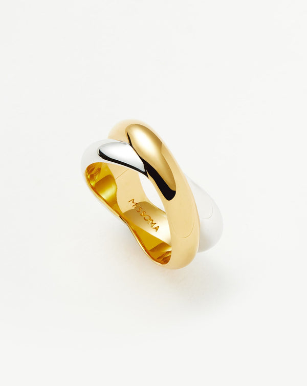 missoma Lucy Williams Chunky Entwine Ring | Mixed Metal