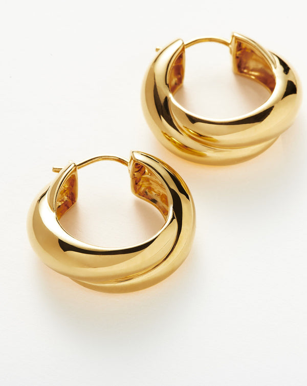 Missoma Lucy Williams Chunky Medium Entwine Hoop Earrings | Gold