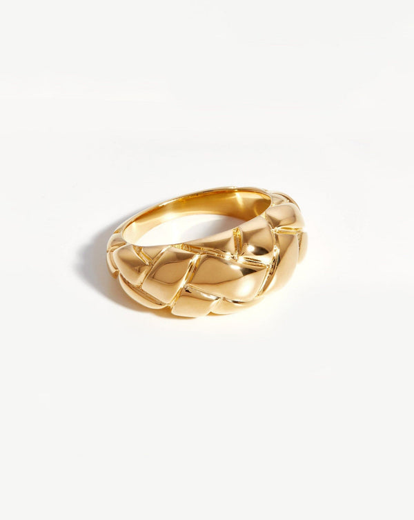 missoma Lucy Williams Dome Waffle Ring | 18ct Gold Vermeil