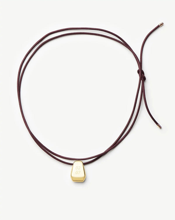 Missoma Lucy Williams Engravable Arco Cord Necklace | Gold