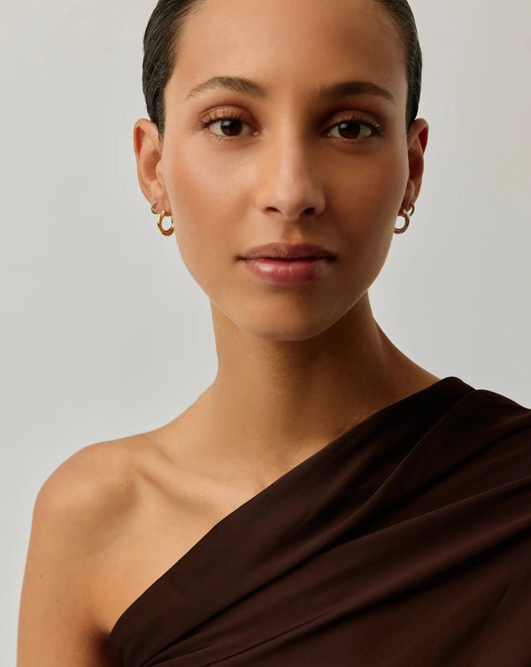 Missoma Lucy Williams Entwine Hoop Earrings & Pave Huggies Set
