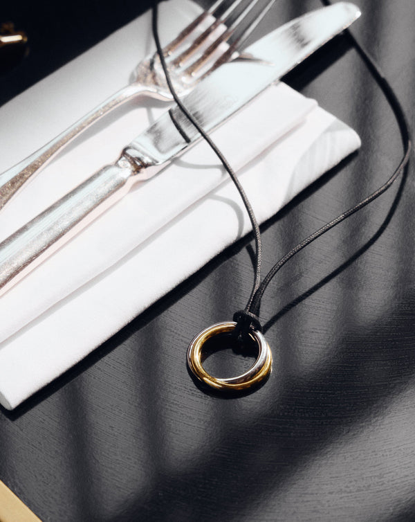 Missoma Lucy Williams Entwine Pendant Cord Necklace | Mixed Metal