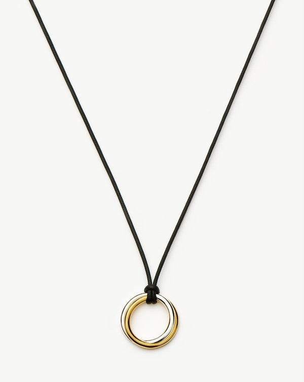 missoma Lucy Williams Entwine Pendant Cord Necklace | Mixed Metal