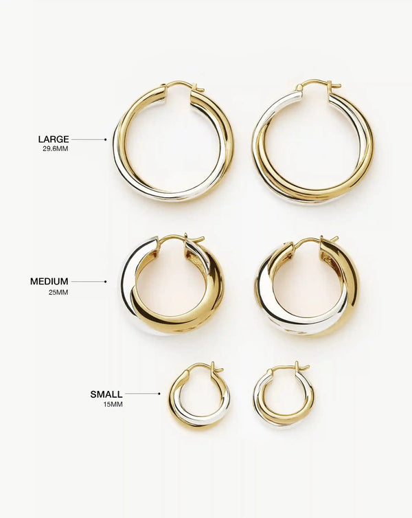Missoma Lucy Williams Entwine Small Hoop Earrings | Mixed Metal