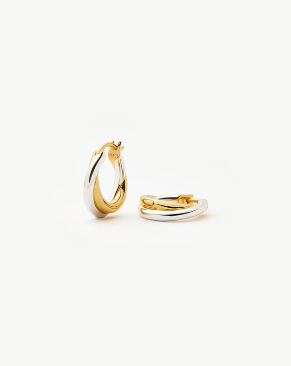 missoma Lucy Williams Entwine Small Hoop Earrings | Mixed Metal