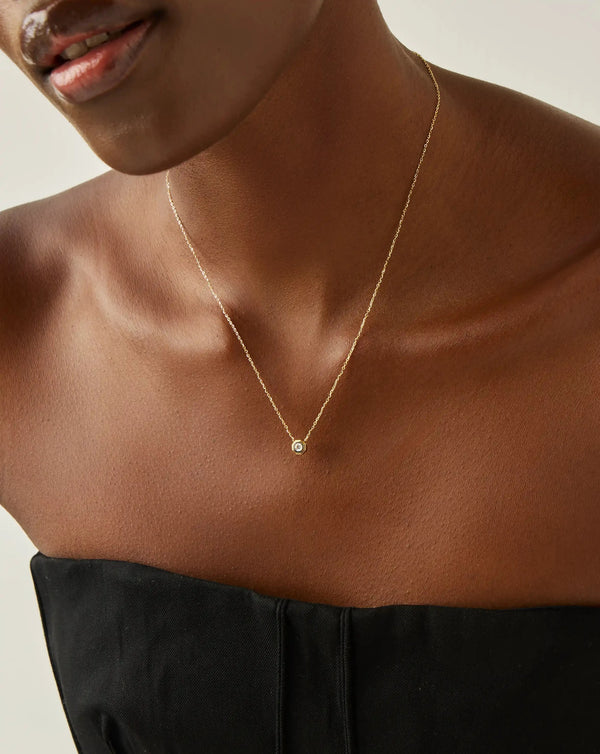 Missoma Lucy Williams Fine Diamond Pendant Necklace UK