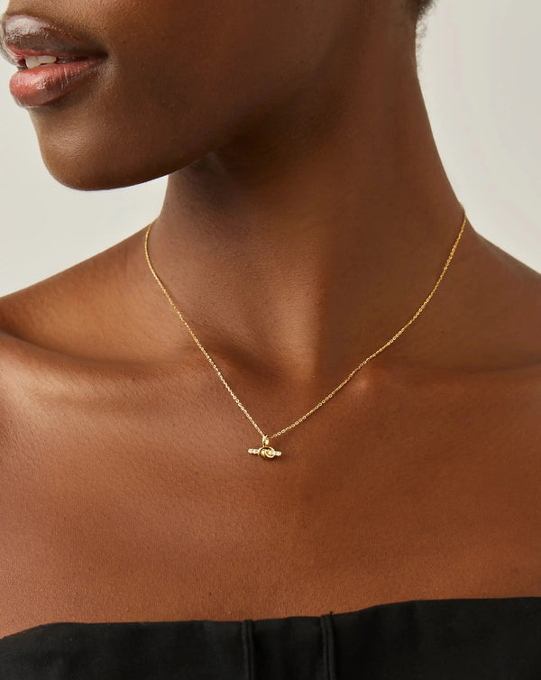 Missoma Lucy Williams Fine Diamond T-Bar Pendant Necklace UK