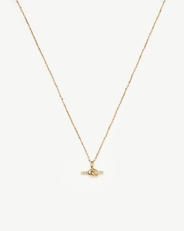 Missoma Lucy Williams Fine Diamond T-Bar Pendant Necklace UK