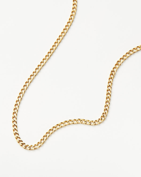 Missoma Lucy Williams Flat Curb Chain Necklace | 18ct Gold Vermeil