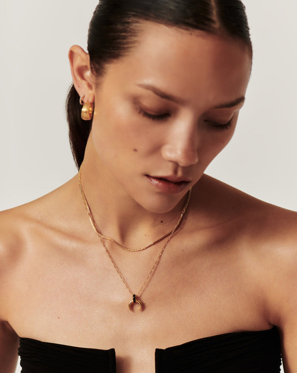 Missoma Lucy Williams Gemstone Horn Necklace | Gold UK