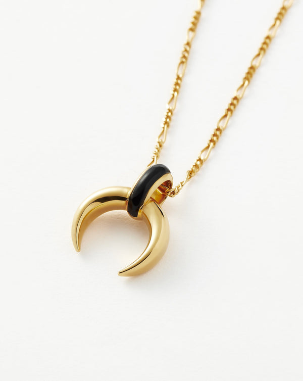 Missoma Lucy Williams Gemstone Horn Necklace | Gold UK