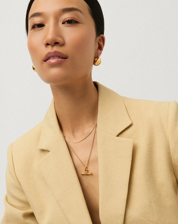 Missoma Lucy Williams Horizon & Ridge T-Bar Necklace Set | 18ct Gold Plated/18ct Gold Vermeil Necklaces