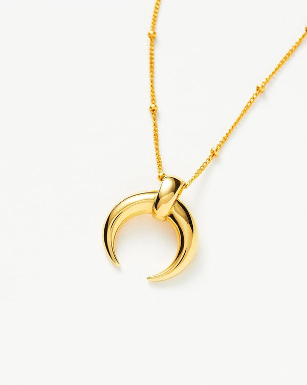Missoma Lucy Williams Large Horn Pendant Necklace | Gold