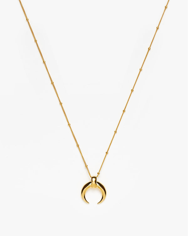 missoma Lucy Williams Large Horn Pendant Necklace | Gold
