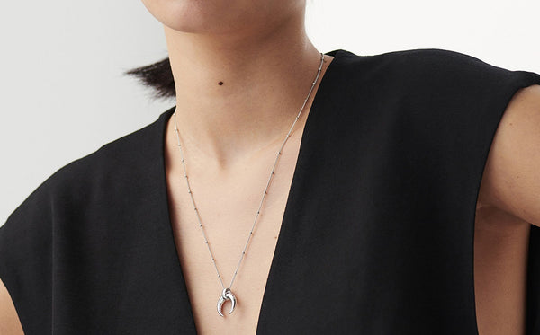 Missoma Lucy Williams Large Horn Pendant Necklace | Sterling Silver
