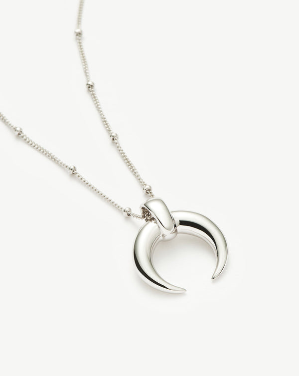 Missoma Lucy Williams Large Horn Pendant Necklace | Sterling Silver