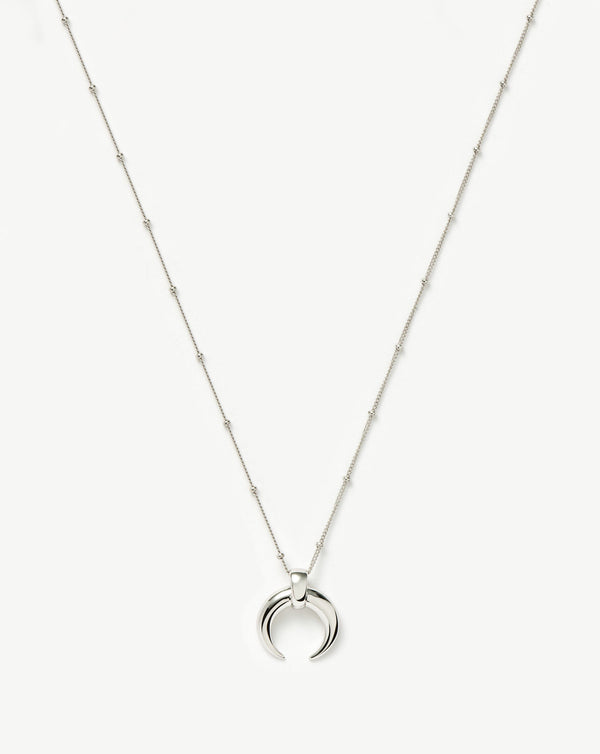 missoma Lucy Williams Large Horn Pendant Necklace | Sterling Silver