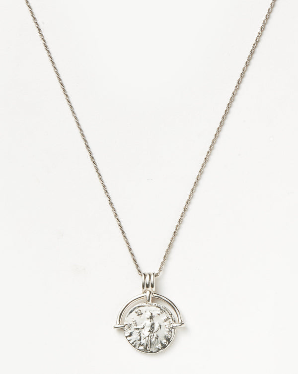 Missoma Lucy Williams Long Engravable Roman Arc Coin Necklace | Gold