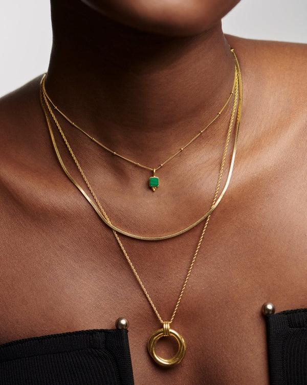 Missoma Lucy Williams Malachite Choker | 18ct Gold Vermeil