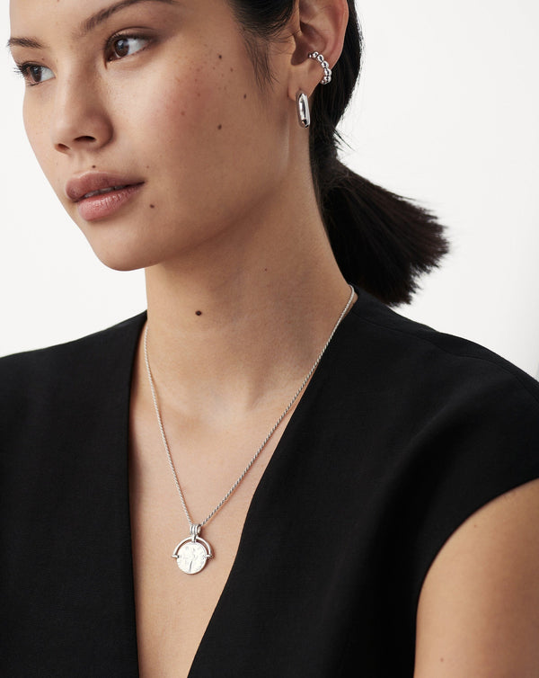 Missoma Lucy Williams Medium Engravable Roman Arc Coin Necklace