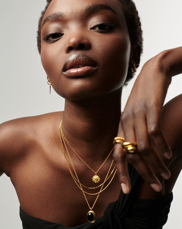 Missoma Lucy Williams Mini Beaded Coin Necklace | 18ct Gold Vermeil