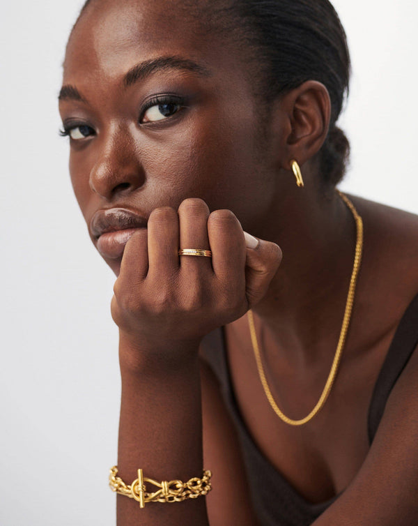 Missoma Lucy Williams Pave Ridge Ring | 18ct Gold Vermeil