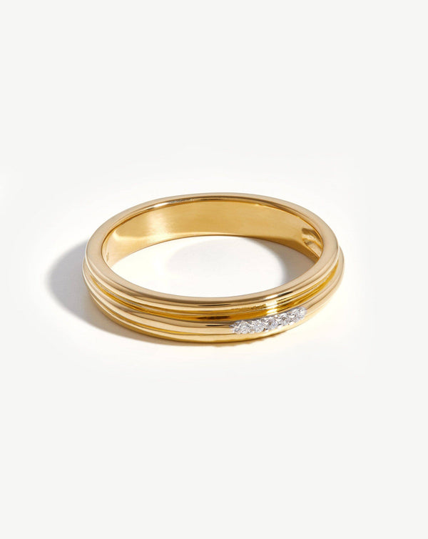 missoma Lucy Williams Pave Ridge Ring | 18ct Gold Vermeil