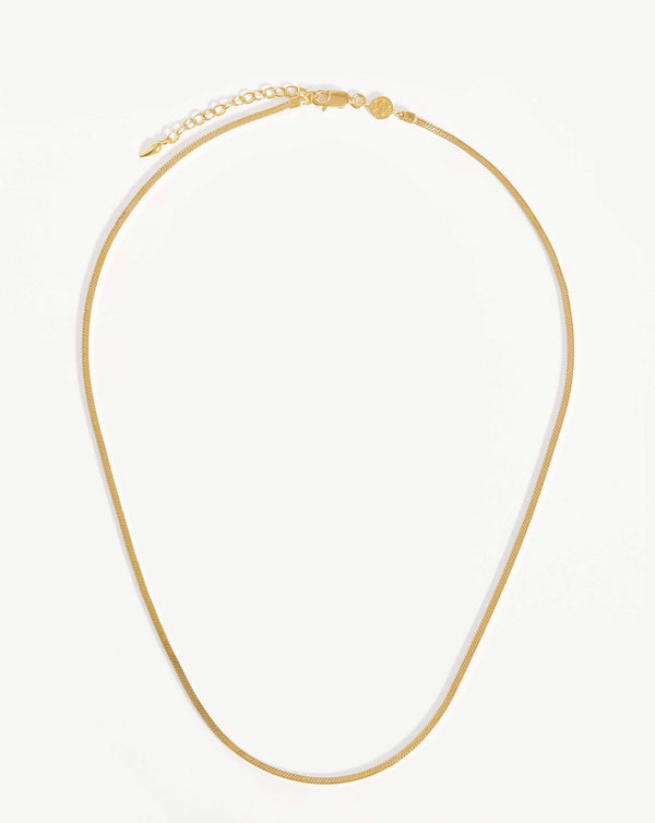 missoma Lucy Williams Short Square Snake Chain Necklace| Gold