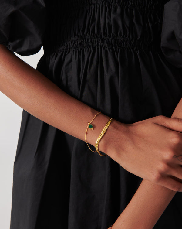 Missoma Lucy Williams Square Charm Bracelet | 18ct Gold Vermeil