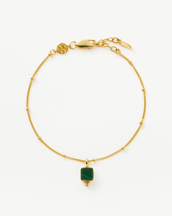 missoma Lucy Williams Square Charm Bracelet | 18ct Gold Vermeil