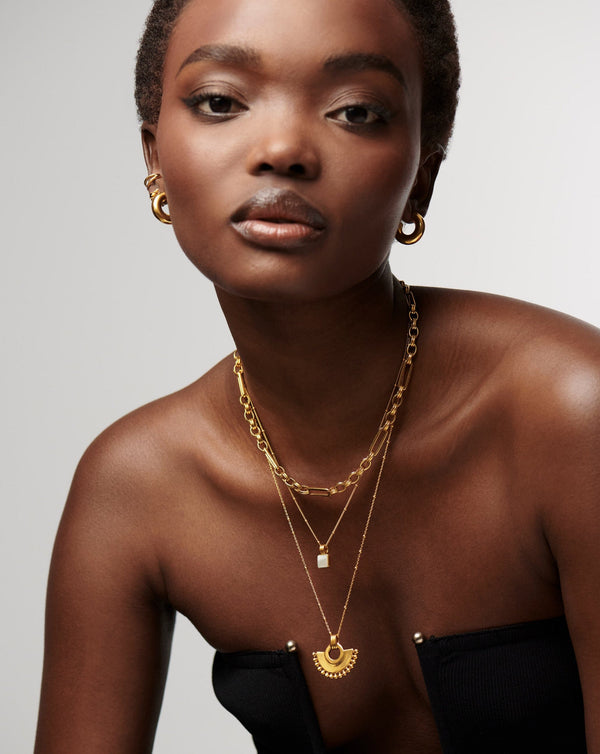 Missoma Lucy Williams Square Mother Of Pearl Necklace | Gold