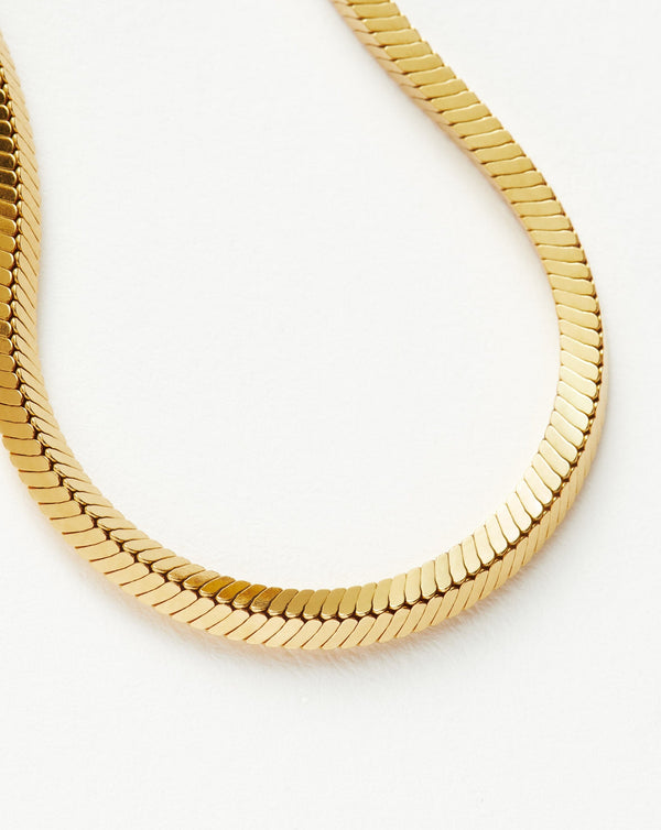 Missoma Lucy Williams Square Snake Chain Bracelet | 18ct Gold Plated