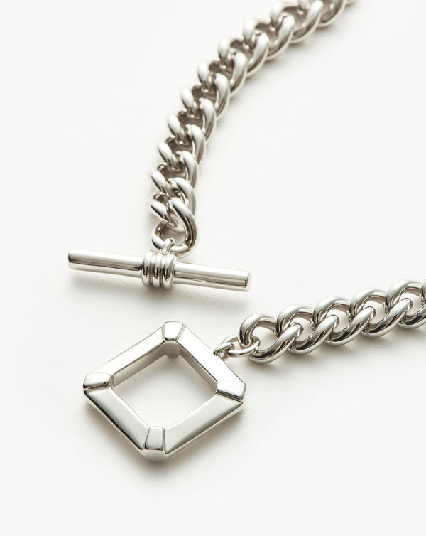 Missoma Lucy Williams T-Bar Chain Necklace | Silver Plated