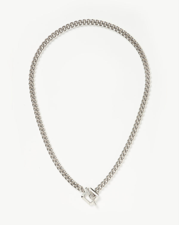 missoma Lucy Williams T-Bar Chain Necklace | Silver Plated